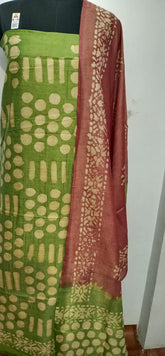 Cotton dupion batik print suit SILK ZONE